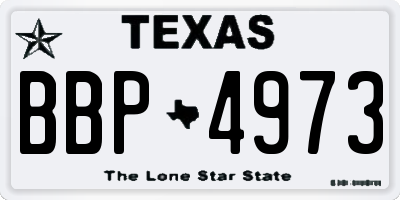 TX license plate BBP4973