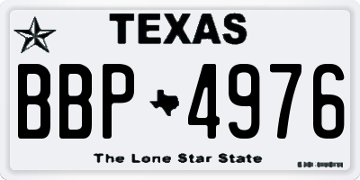 TX license plate BBP4976
