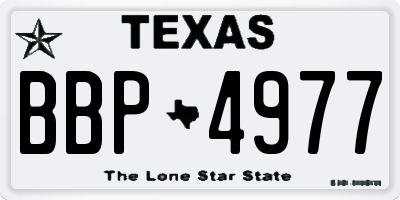 TX license plate BBP4977