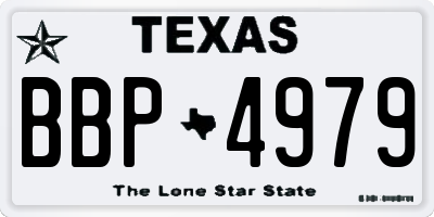 TX license plate BBP4979