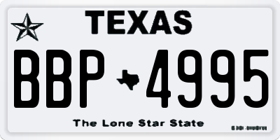 TX license plate BBP4995
