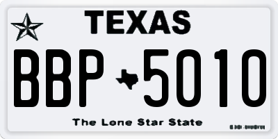 TX license plate BBP5010