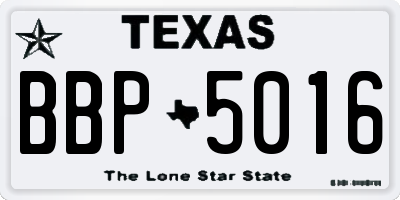 TX license plate BBP5016