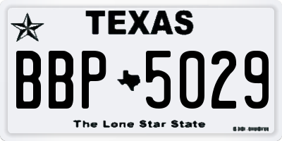 TX license plate BBP5029