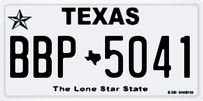 TX license plate BBP5041