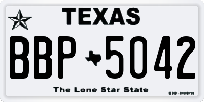TX license plate BBP5042
