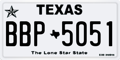 TX license plate BBP5051
