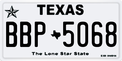 TX license plate BBP5068
