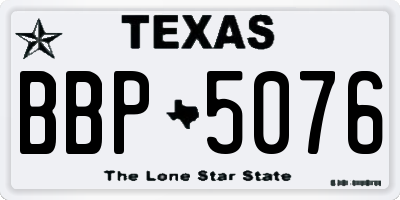 TX license plate BBP5076