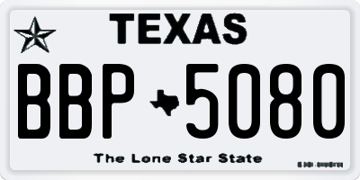 TX license plate BBP5080