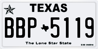 TX license plate BBP5119