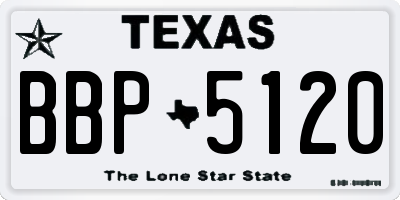 TX license plate BBP5120