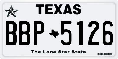 TX license plate BBP5126