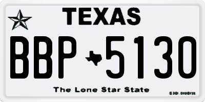 TX license plate BBP5130