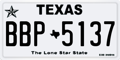 TX license plate BBP5137
