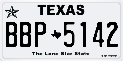 TX license plate BBP5142