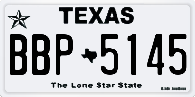 TX license plate BBP5145