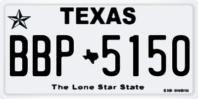 TX license plate BBP5150