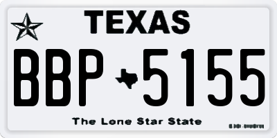 TX license plate BBP5155