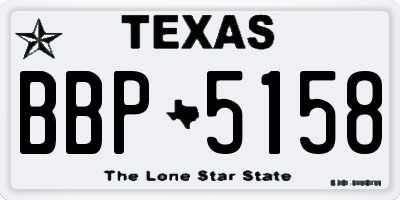 TX license plate BBP5158