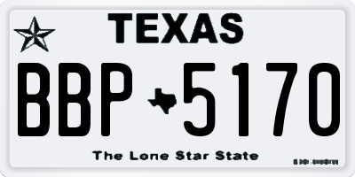TX license plate BBP5170