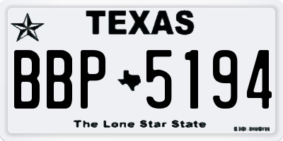 TX license plate BBP5194