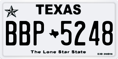 TX license plate BBP5248