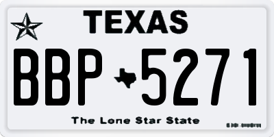 TX license plate BBP5271
