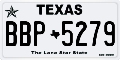 TX license plate BBP5279