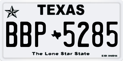 TX license plate BBP5285