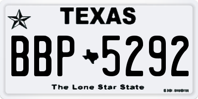 TX license plate BBP5292