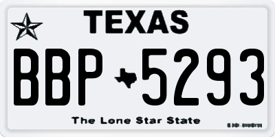 TX license plate BBP5293