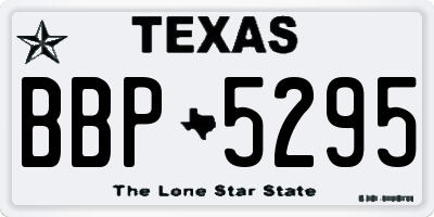 TX license plate BBP5295