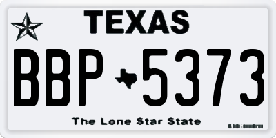TX license plate BBP5373