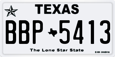 TX license plate BBP5413