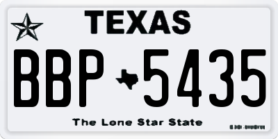 TX license plate BBP5435