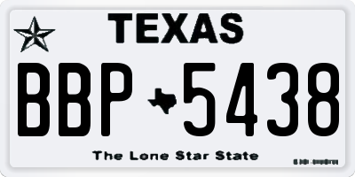 TX license plate BBP5438