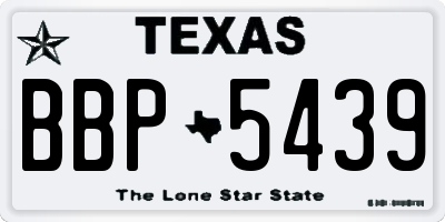 TX license plate BBP5439