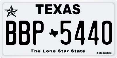 TX license plate BBP5440