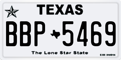 TX license plate BBP5469