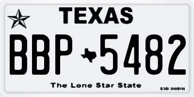 TX license plate BBP5482