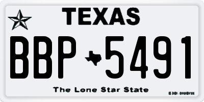 TX license plate BBP5491