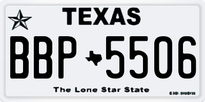 TX license plate BBP5506