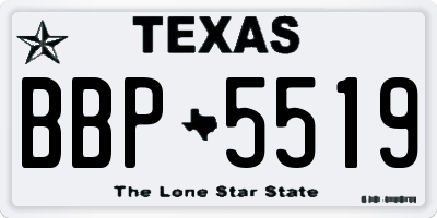 TX license plate BBP5519