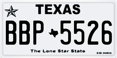 TX license plate BBP5526