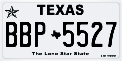 TX license plate BBP5527
