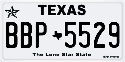 TX license plate BBP5529