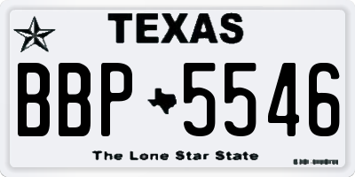 TX license plate BBP5546