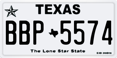 TX license plate BBP5574
