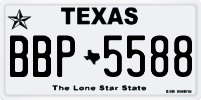 TX license plate BBP5588